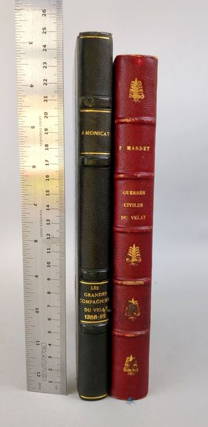 null [Velay]. Réunion de 2 volumes:

1/ MONICAT (Jacques). Histoire du Velay pendant...