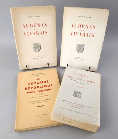 null [Vivarais]. Lot de 3 ouvrages historiques sur le Vivarais:

1/ CHARETON (Capitaine...