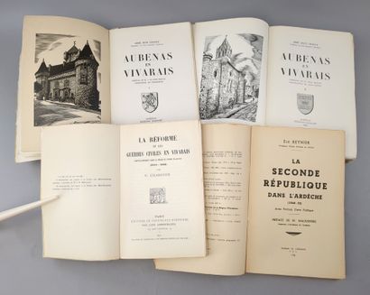 null [Vivarais]. Lot de 3 ouvrages historiques sur le Vivarais:

1/ CHARETON (Capitaine...