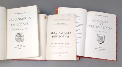 null [Vivarais]. Lot de 3 ouvrages historiques:

1/ DELARBRE (Franck). Alba Augusta...