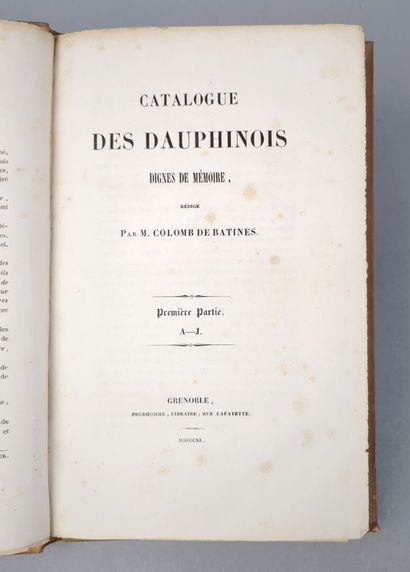 null COLOMB de BATINES (Paul Colomb dit). Catalogue des Dauphinois dignes de mémoire....