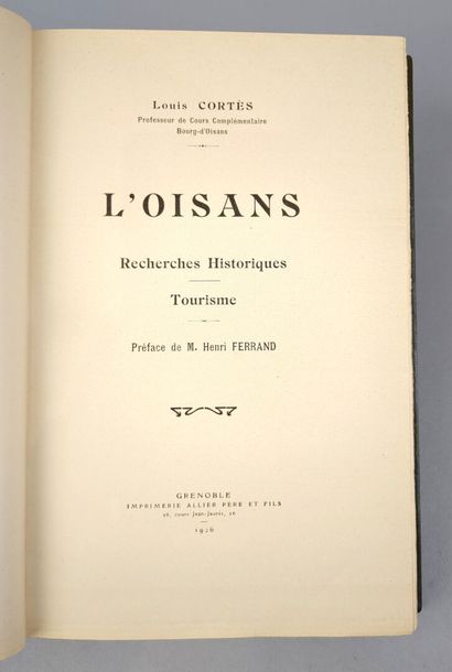 null CORTES (Louis). L'Oisans. Recherches historiques. Tourisme. Préface de Henri...