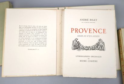 null [Provence]. Réunion de 2 volumes grands in-4 illustrés par Reine Cimière:

1/...