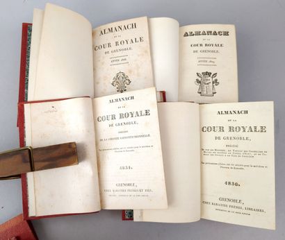 null [Dauphiné]. Almanachs de la cour royale de Grenoble. [Années entre 1815 et 1831]....