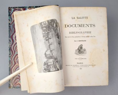 null [Dauphiné]. BERTRAND (Isidore). La Salette. Documents et bibliographie, pour...
