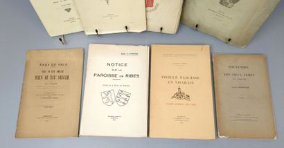 null [Ardèche]. Lot de 8 monographies ardéchoises:

1. COURTINE (Louis). Souvenirs...