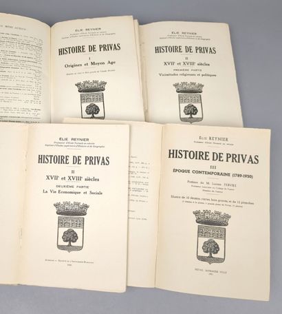 null [Vivarais]. REYNIER (Elie). Histoire de Privas. Aubenas, Société de l'Imprimerie...
