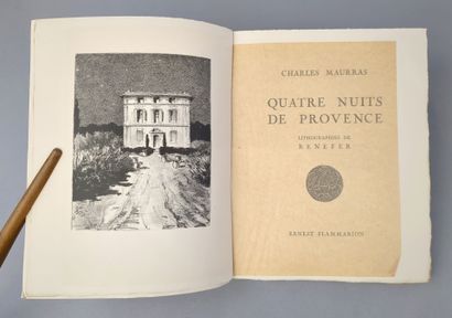 null MAURRAS (Charles). Quatre nuits en Provence. Lithographies de Renefer. Paris,...