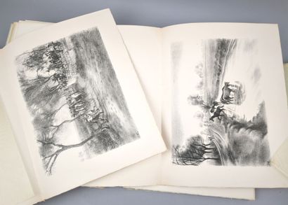 null [Provence]. Réunion de 2 volumes grands in-4 illustrés par Reine Cimière:

1/...