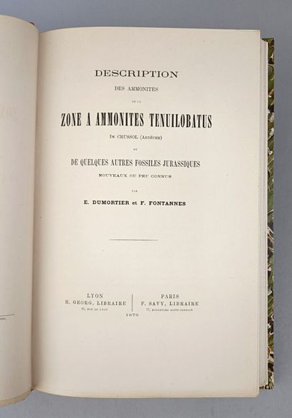 null [Ardèche]. DUMORTIER (Eugène) et FONTANNES (Francisque). Description des ammonites...