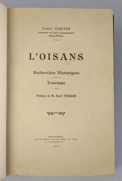 null CORTES (Louis). L'Oisans. Recherches historiques. Tourisme. Préface de Henri...