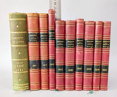 null [Dauphiné]. Almanachs de la cour royale de Grenoble. [Années entre 1815 et 1831]....