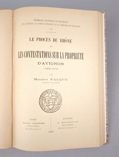 null [Provence]. FALQUE (Maurice). Le Procès du Rhône et les contestations sur la...