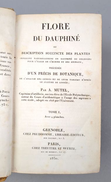 null [Dauphiné]. MUTEL (Auguste). Flore du Dauphiné ou description succincte des...
