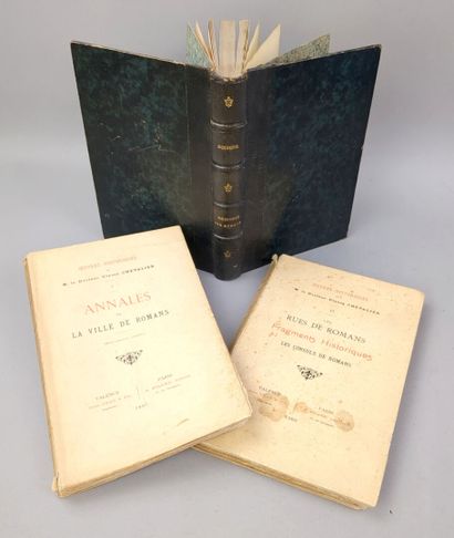 null [Drôme]. Lot de 2 ouvrages en 3 volumes relatifs à Romans:

1/ DOCHIER (Jean-Baptiste)....