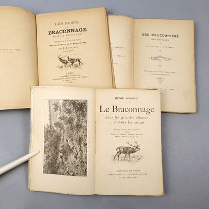 null [Braconnage]. Réunion de 3 volumes:

1/ VOITELLIER (Henri). Les Braconniers....