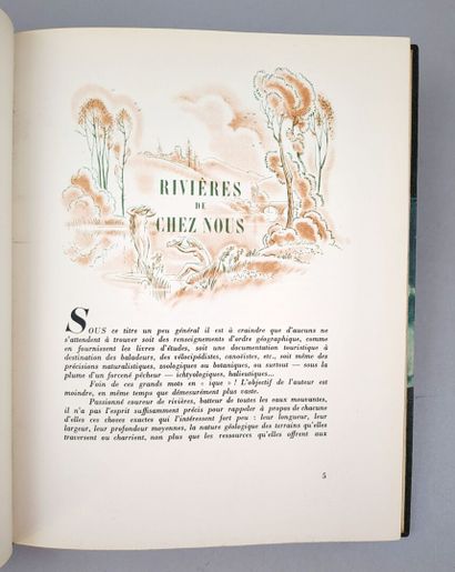 null BURNAND (Tony). Rivières de chez nous. S.l. [Paris], Prisma 1945. Un volume...
