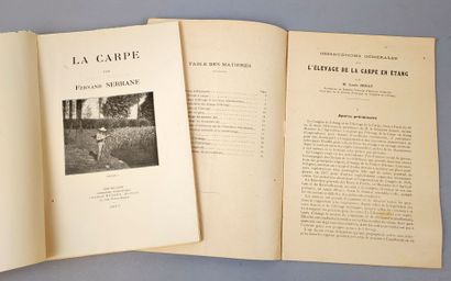 null SERRANE (Fernand). La carpe. Bruxelles, Ch. Bulens, 1910. Un volume in-8 broché...