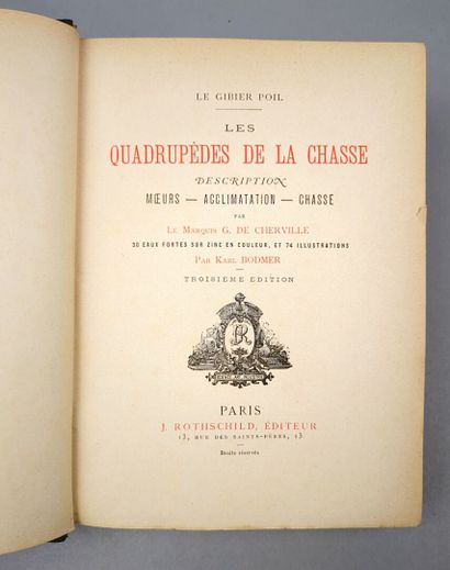 null CHERVILLE (Marquis de). Le gibier poil. Les quadrupèdes de la chasse. Description,...