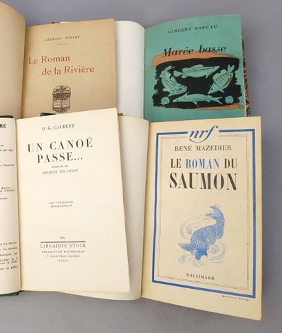 null Réunion de 4 romans consacrés à la pêche, bien reliés:

1/ BOUCAU (Vincent)....