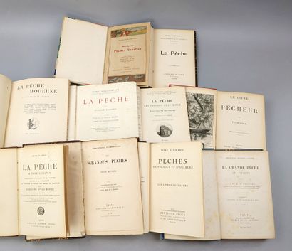 null [Pêche]. 10 volumes reliés:

1/ VILLATTE DES PRUGNES (Robert). La pêche, les...