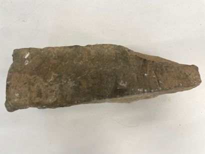 null [ARCHEOLOGIE] 
Fragment de pierre gravé (Provenance Constantine) 
L : 21 cm