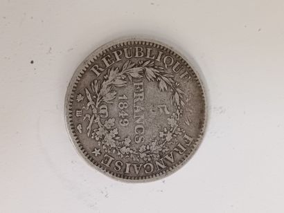 null Pièce de 5 francs 1849, Hercule