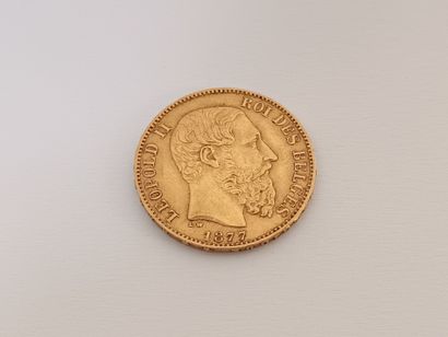 null 1 pièce de 20 francs Or Léopold II 1877