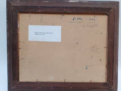 null Albert DEMARTA (XXe),
Paysage alpin,
Huile sur carton, signée en bas à droite,
27...