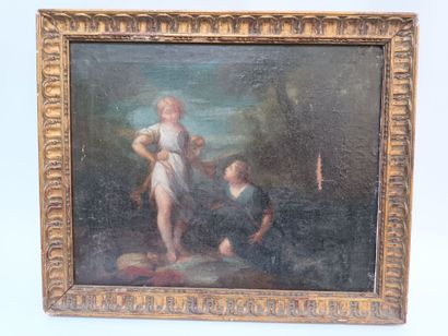 null Tobie et l'Ange,
Huile sur toile, XVIIIeme,
33 x 39.5 cm