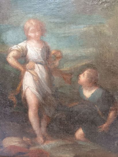 null Tobie et l'Ange,
Huile sur toile, XVIIIeme,
33 x 39.5 cm