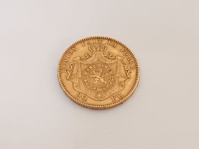 null 1 pièce de 20 francs Or Léopold II 1877