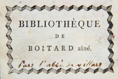 [VILLARS (Abbé de Montfaucon de) LE GEOMYLER traduit de l'arabe. Paris, Guérin, 1729....