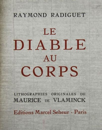 RADIGUET (Raymond) LE DIABLE AU CORPS. Lithographies originales de Maurice de Vlaminck....