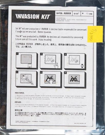 SPACE INVADER (1969) Exceptionnel collection de 13 kits d'invasion en mosaîque.La...