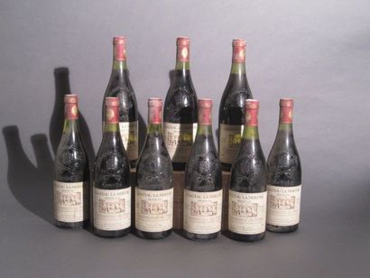 null 9 B CHATEAUNEUF DU PAPE Rouge (2 à 3; e.t.h. légères) Château la Nerthe 198...