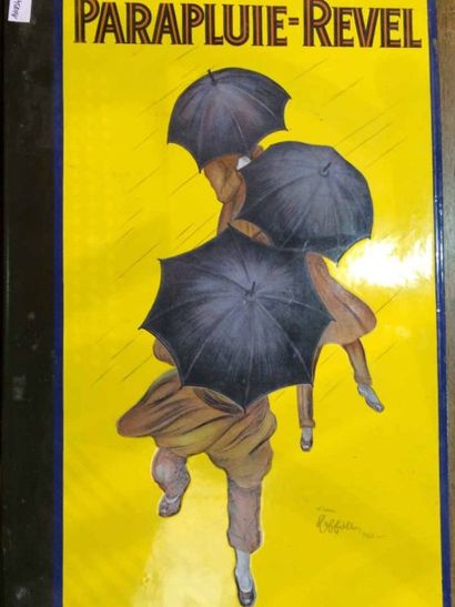 null CAPPIELO Parapluie Revel, plaque émaillée double face 65 x 44 cm