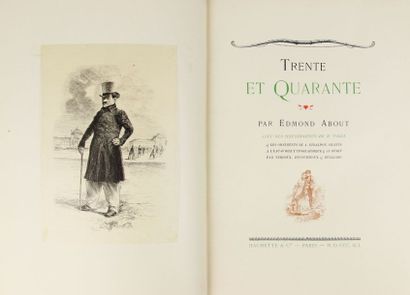 null ABOUT (Edmond). TRENTE ET QUARANTE. Paris, Hachette, 1891. Grand in-8, demi-maroquin...