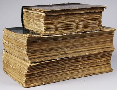 null ROY (Elie). 3 manuscrits inédits de format in-8, demi percaline verte de l'époque....