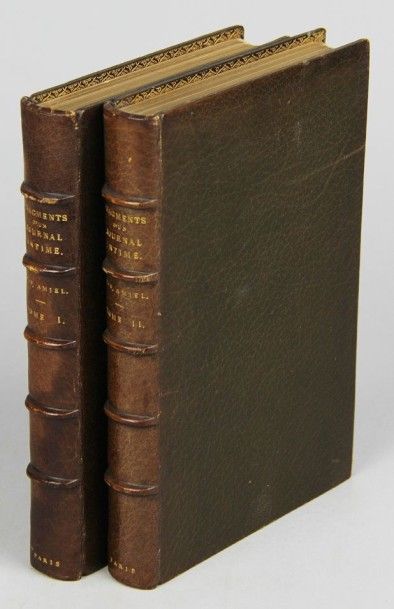 null AMIEL (H.F). FRAGMENTS D'UN JOURNAL INTIME. Genève, 1887. 2 volumes in-8, maroquin...