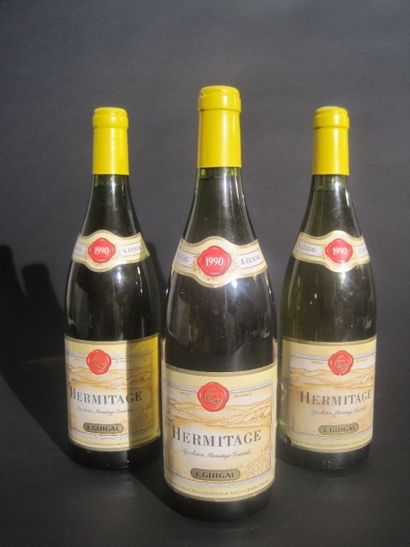 null 3 B HERMITAGE Blanc (1 e.l.a.) Guigal 1990