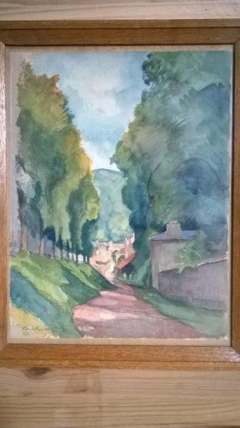 null Victor François Eugène DUPONT (1873-1941) Suite de six oeuvres, cinq aquarelles...