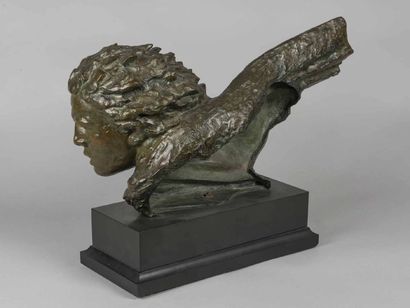 null Alexandre KELETY (1918-1940) Le vent Epreuve en bronze à patine brune. Tirage...