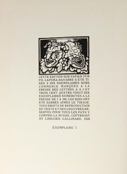 null CLAUDEL (Paul). Protée. Drame satyrique en 2 actes. 

Paris, Nrf, 1920. Illustrations...