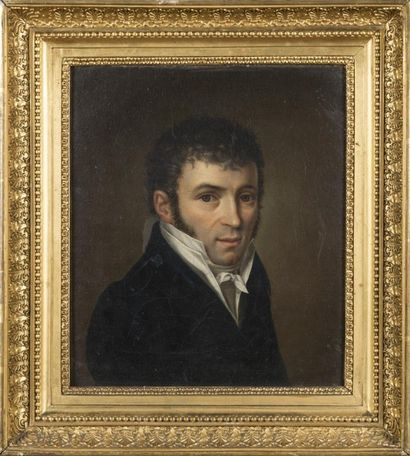 null Ecole française 19ème siècle Portrait d'homme : portrait présumé de Samuel Benjamin...