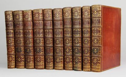 null [BAILLET (A)]. La vie des saints. (Paris, 1739). 10 volumes in-4°, maroquin...
