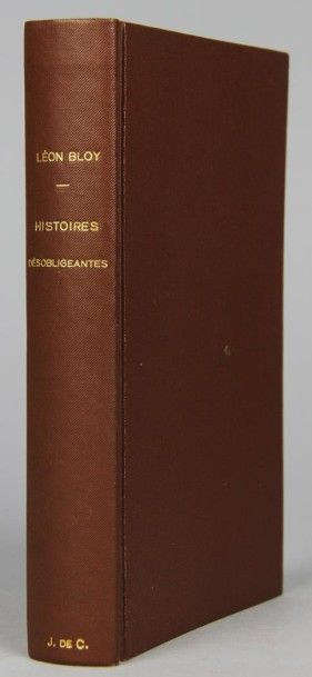 null BLOY (Léon). Histoires désobligeantes. Paris, Dentu (1894). In-12, bradel percaline...