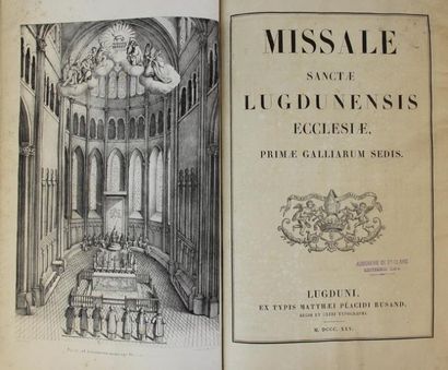 null MISSALE Sanctae Lugdunensis Ecclesiae. Lyon, P. Rusand, 1825. Fort volume in...