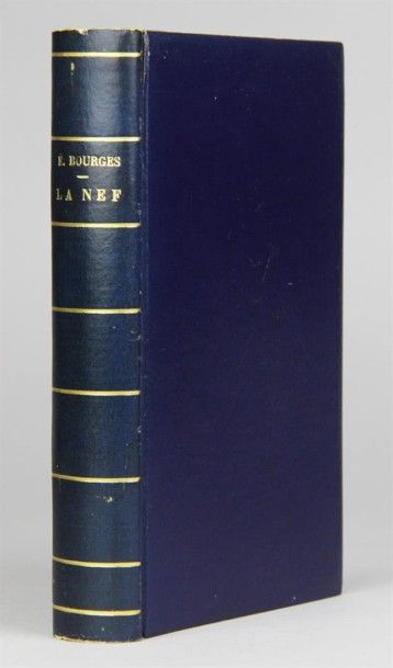 null BOURGES (Elémir). LA NEF. Paris, Stock, 1904. In-12, cartonnage bradel bleu...