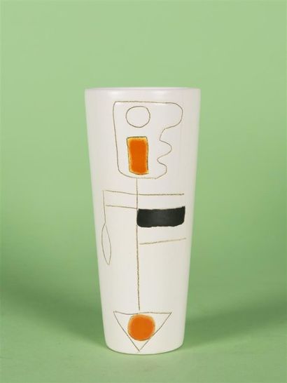 null Peter (1921-2009) et Denise (née en 1921) ORLANDO Série de six verres en céramiques...